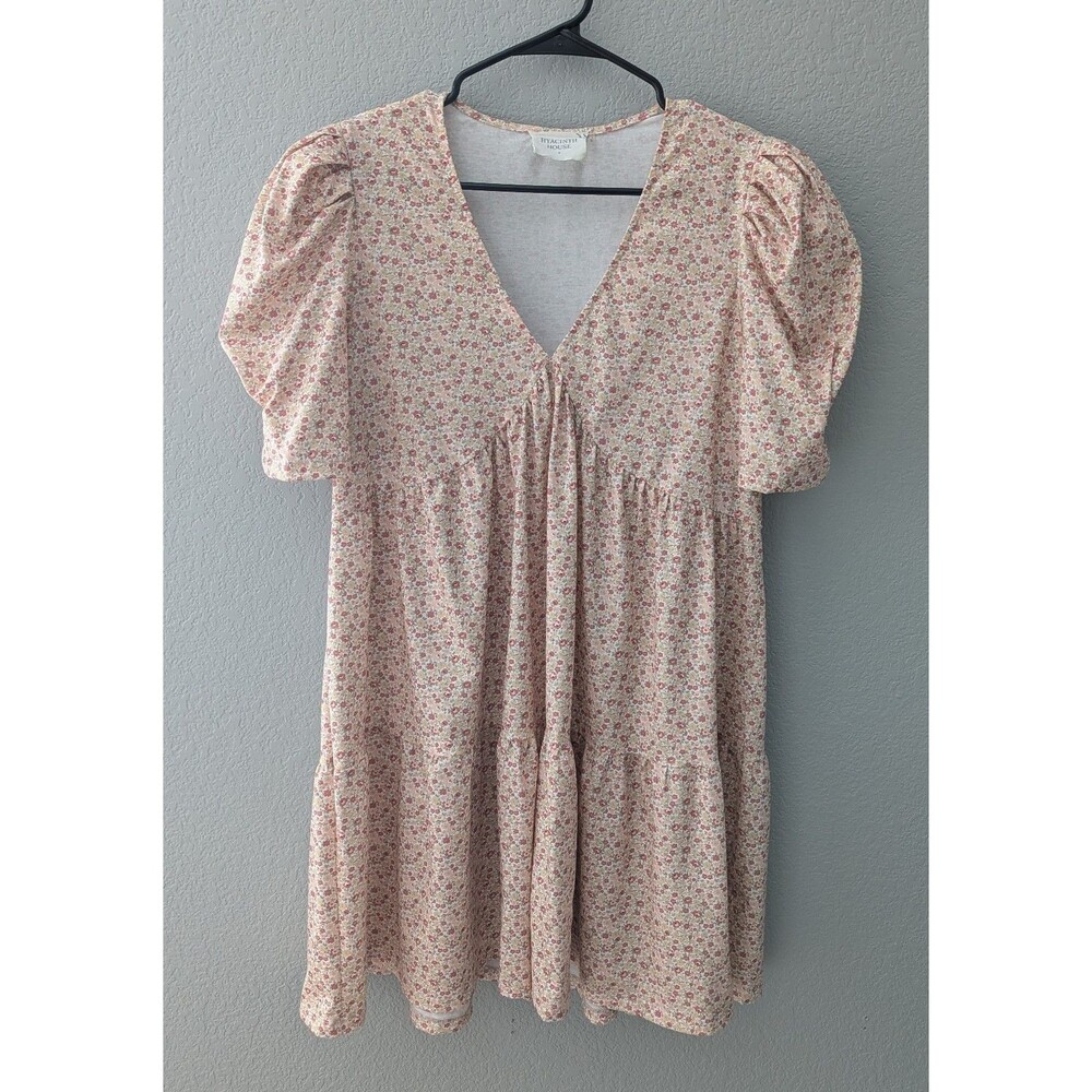 Tuckernuck Hyacinth House Floral Puff Sleeve Follie Mini Dress Womens Size Small